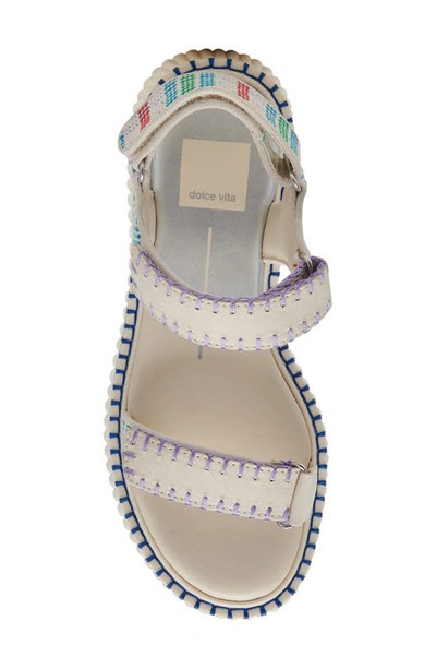 Shop Dolce Vita Debra Platform Sandal In Ivory Multi Nubuck