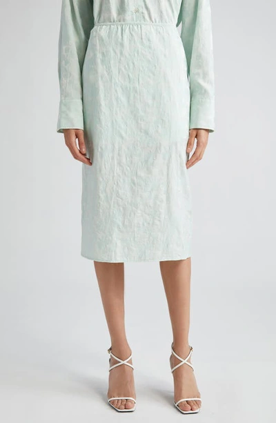 Shop Bite Studios Floral Jacquard Organic Cotton Blend Skirt In Pale Opal