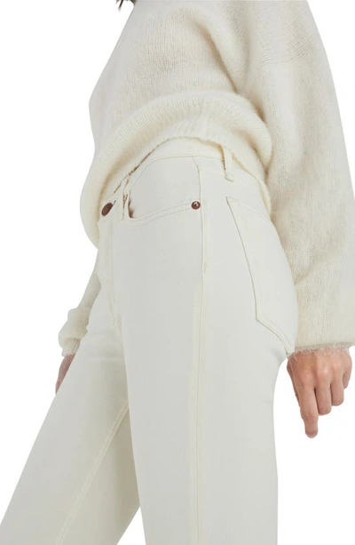 Rag & Bone Peyton Mid-rise Ankle Bootcut Jeans In Ecru