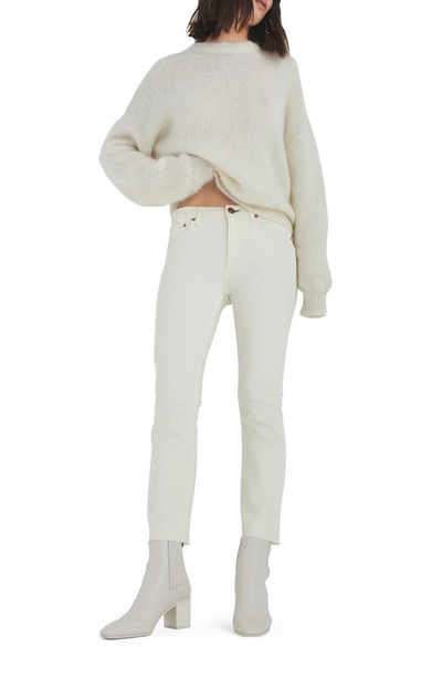 Rag & Bone Peyton Mid-rise Ankle Bootcut Jeans In Ecru