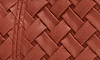 Shop Topshop Weave Faux Leather Miniskirt In Orange