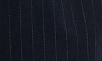 Shop Asos Design Stripe Tie Waist Wide Leg Pants In Navy