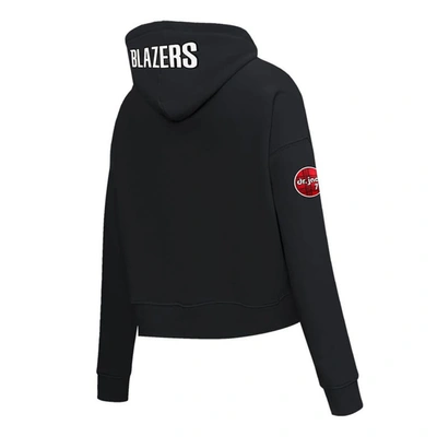Shop Pro Standard Black Portland Trail Blazers 2023/24 City Edition Cropped Pullover Hoodie