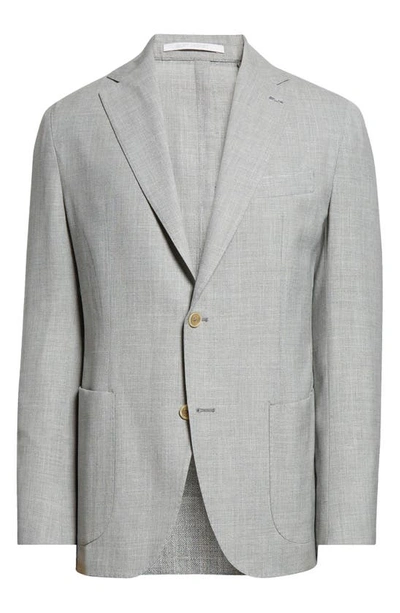 Shop Eleventy Unstructured Wool & Silk Blend Blazer In Light Gray Melange