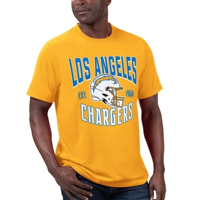 Shop G-iii Sports By Carl Banks Powder Blue/gold Los Angeles Chargers T-shirt & Full-zip Hoodie Combo Set
