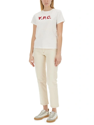 Shop Apc A.p.c. T-shirt With Logo In White