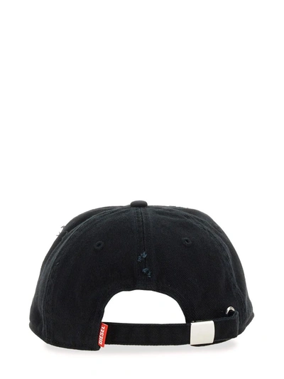 Shop Diesel Hat With Logo In Black