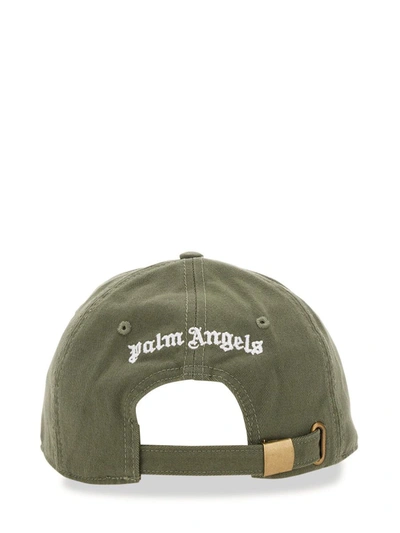 Shop Palm Angels Baseball Cap In Military Green