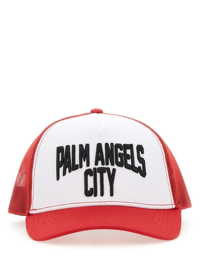 Shop Palm Angels Baseball Cap In White