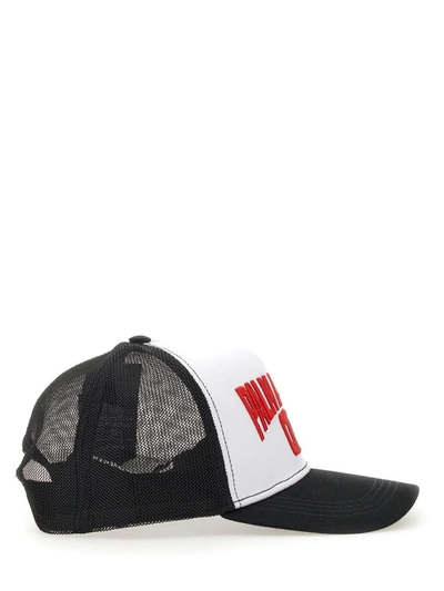 Shop Palm Angels Baseball Hat With Logo In White