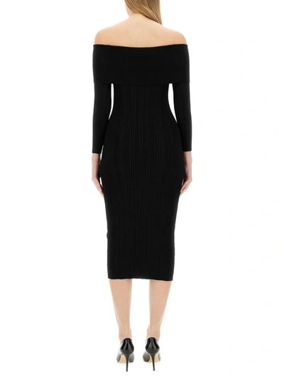 Shop Self-portrait Dress With Bare Shoulders In Black