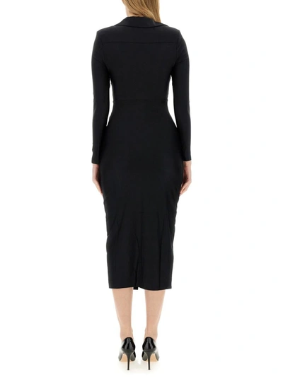 Shop Self-portrait Midi Dress In Black