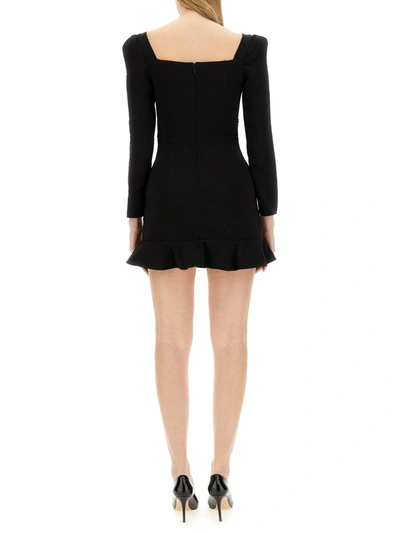 Shop Self-portrait Mini Dress With Bow In Black