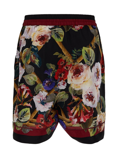 Shop Dolce & Gabbana Silk Shorts In Multicolor
