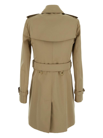 Shop Burberry Classic Trench In Beige