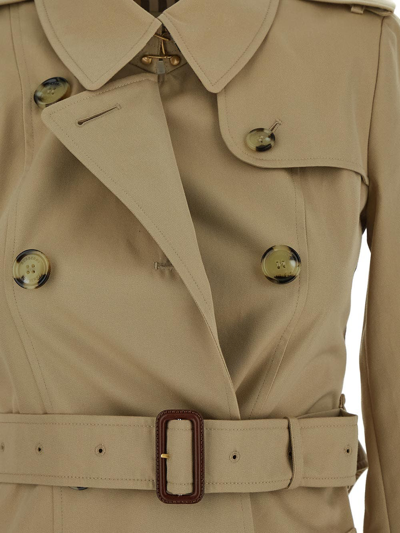 Shop Burberry Classic Trench In Beige