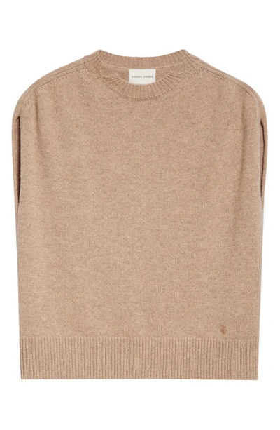 Shop Loulou Studio Sagar Cap Sleeve Wool & Cashmere Sweater In Beige Melange
