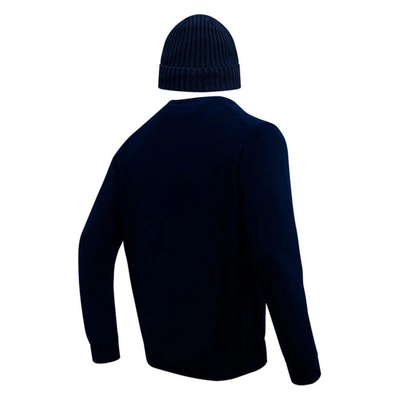 Shop Pro Standard Navy Dallas Cowboys Crewneck Pullover Sweater & Cuffed Knit Hat Box Gift Set