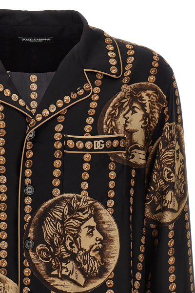 Shop Dolce & Gabbana Men Coin Print Shirt In Multicolor