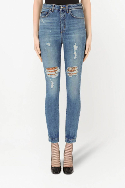 Shop Dolce & Gabbana Women 'audrey' Jeans In Blue