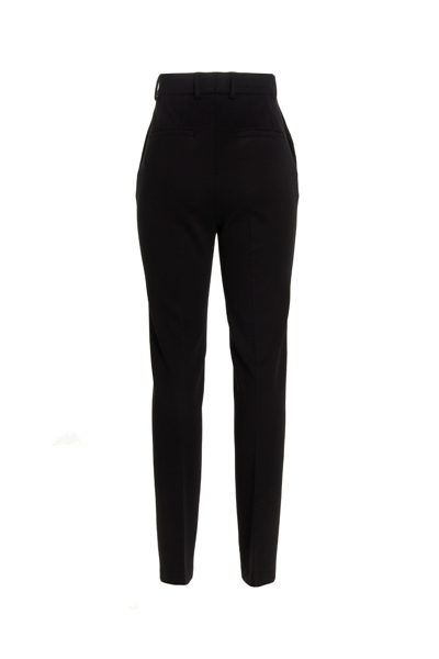 Shop Dolce & Gabbana Women Milano Stitch Pants In Black