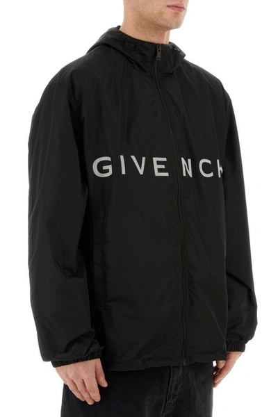 Shop Givenchy Man Black Tech Fabric Windbreaker