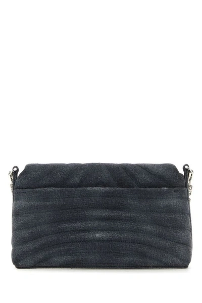Shop Givenchy Woman Black Denim Medium 4g Soft Handbag