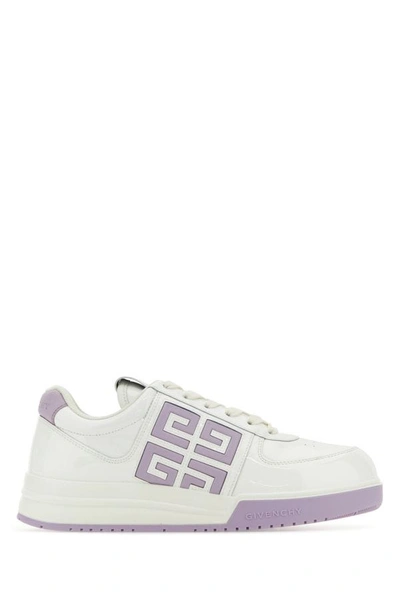 Shop Givenchy Woman Two-tone Leather 4g Sneakers In Multicolor