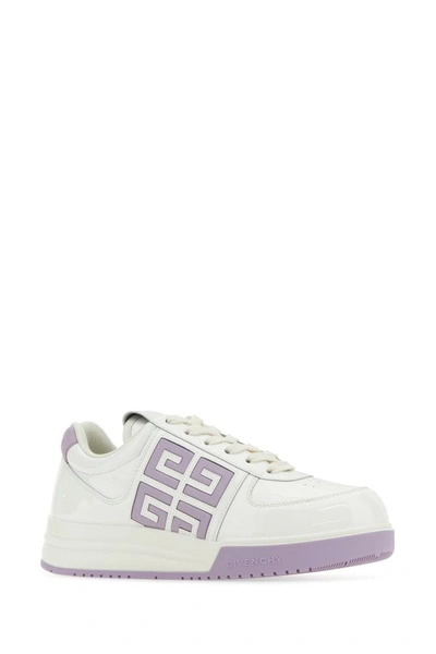 Shop Givenchy Woman Two-tone Leather 4g Sneakers In Multicolor