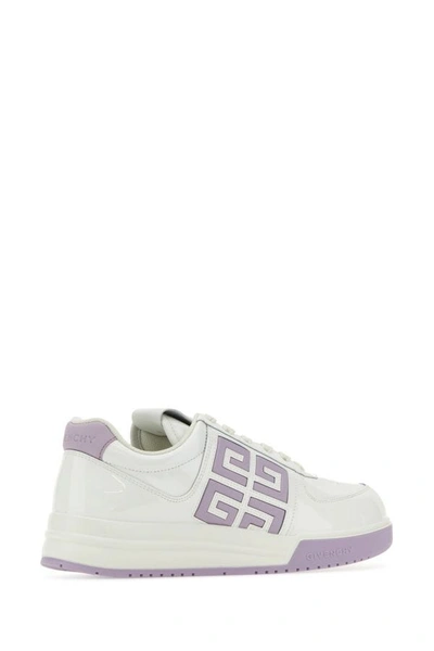 Shop Givenchy Woman Two-tone Leather 4g Sneakers In Multicolor