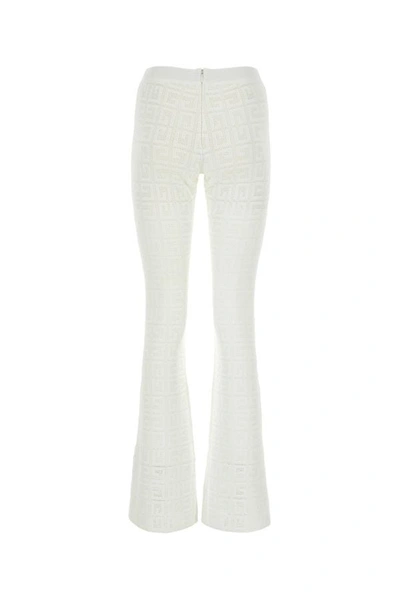 Shop Givenchy Woman White Jacquard Pant