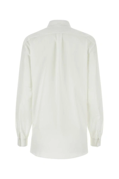 Shop Givenchy Woman White Poplin Shirt