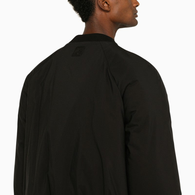 Shop Loewe Black Padded Fabric Bomber Jacket Men