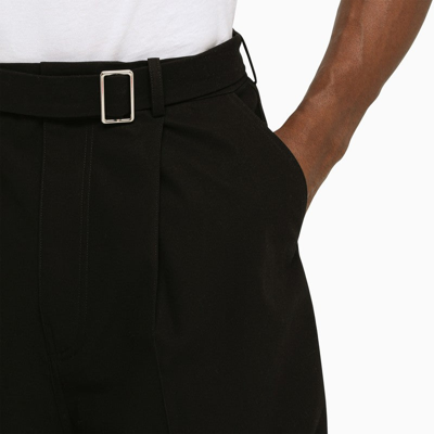 Shop Loewe Low Black Crotch Trousers Men