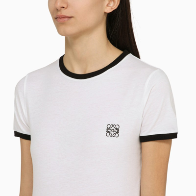 Shop Loewe White Crew-neck T-shirt With Logo Women