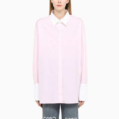 Shop Loewe Wide Pink Cotton Shirt Women