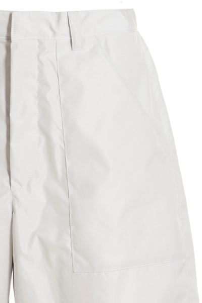 Shop Prada Men Re-nylon Bermuda Shorts In White