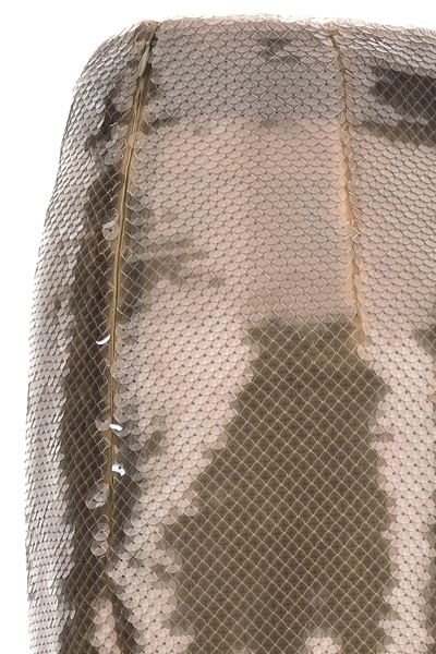 Shop Prada Women Sequin Midi Skirt In Gray