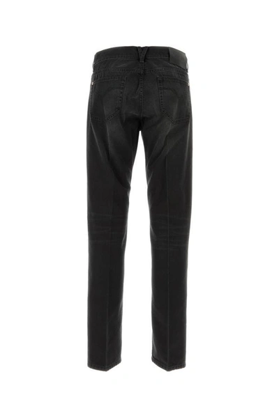 Shop Versace Man Black Denim Jeans