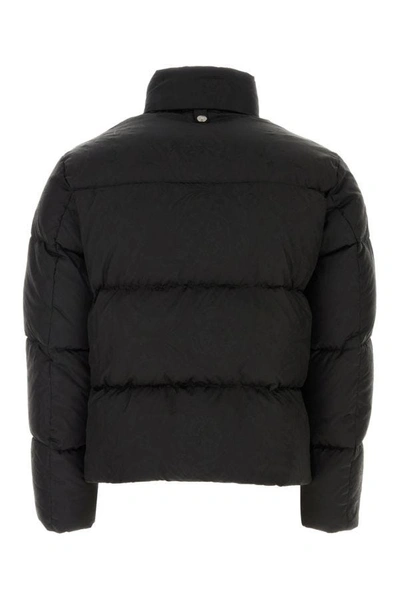 Shop Versace Man Black Nylon Down Jacket