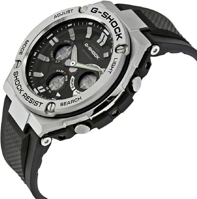 Pre-owned G-shock Casio Men's Watch  Analog-digital Dial Dive Black Strap Gsts110-1a