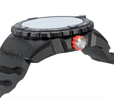 Pre-owned Luminox Xb.3739 Bear Grylls Survival Mountain Orange Rubber 43mm Men's Watch