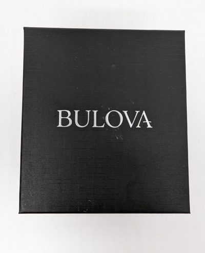 Pre-owned Bulova Maquina Automatic Sapphire Rose Gold Black Dial Silicone Watch 98a177