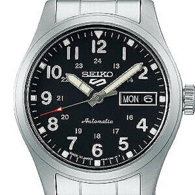 Pre-owned Seiko 5 Sport Sbsa197 Black Automatic Mechanical Stainless Mens Watch In Box