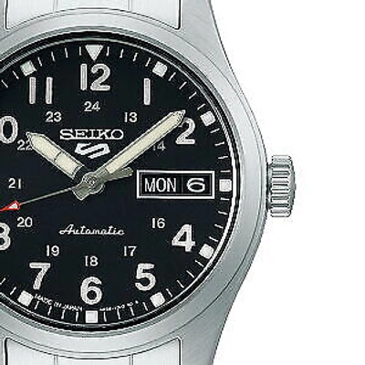 Pre-owned Seiko 5 Sport Sbsa197 Black Automatic Mechanical Stainless Mens Watch In Box