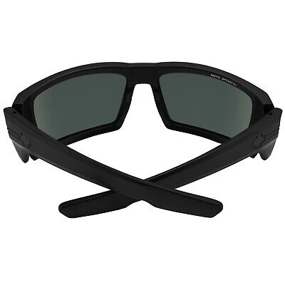 Pre-owned Spy Rebar Sunglasses Polarized Ansi Matte Black - Happy Boost Black Mirror Lens