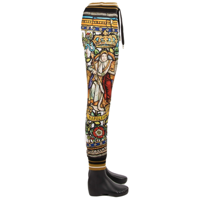 Pre-owned Dolce & Gabbana Authentic Brand  Napoleon Jogging Pants $900 (48) In Multicolor