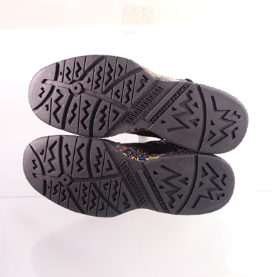 Pre-owned Nike Men's Air Raid Basketball Sneakers Peace Dc1494-001 Dark Grey/black/multi In Gray