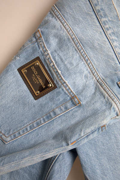 Pre-owned Dolce & Gabbana Shorts Light Blue Cotton Men Bermuda Denim It56/w42/xxl 1130usd