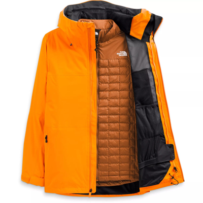 Pre-owned The North Face Men's  Cone Orange Thermoball Eco Snow Triclimate Jacket $360